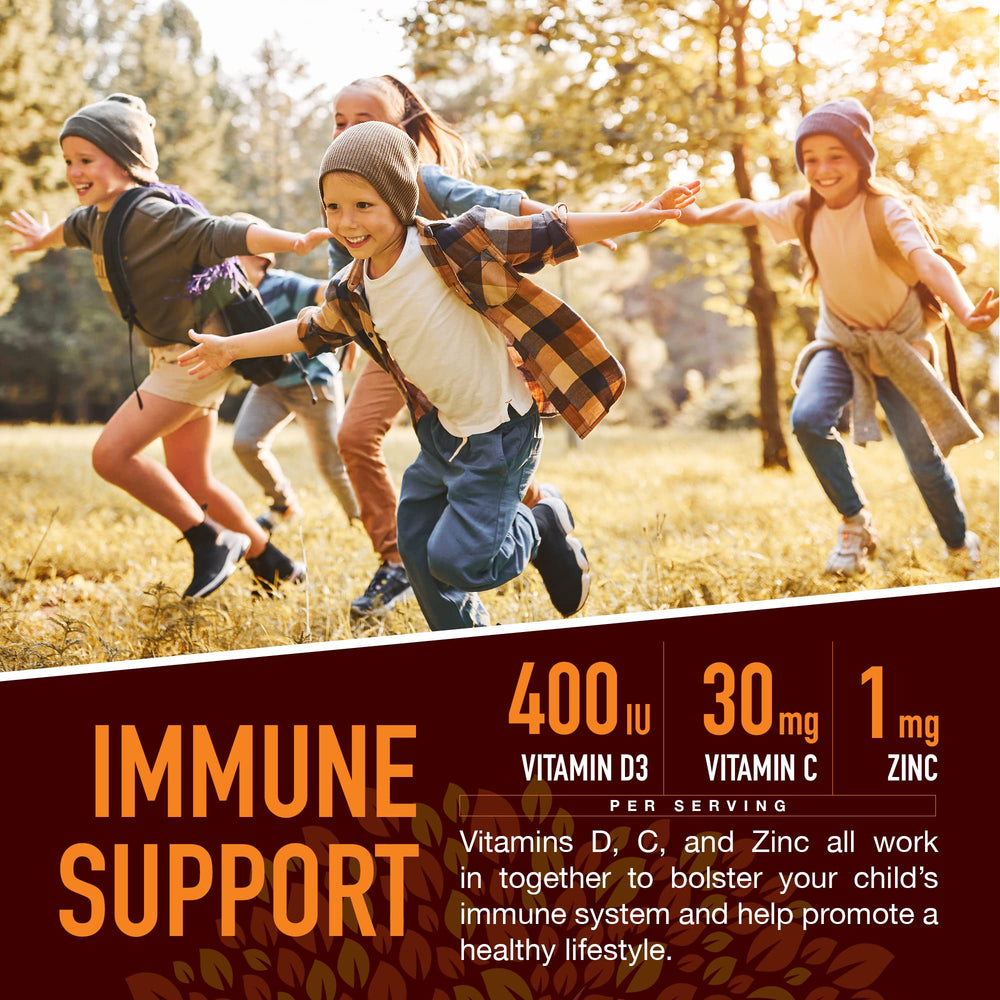 Vitamin C, D3 and Zinc ingredients on label