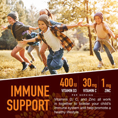 Vitamin C, D3 and Zinc ingredients on label