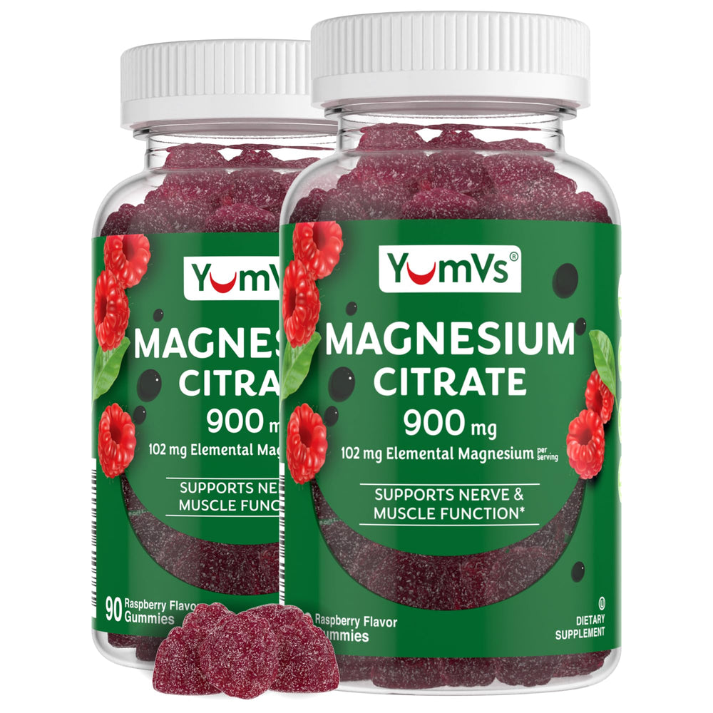 Front view of YumV's Magnesium Citrate Gummies bottle