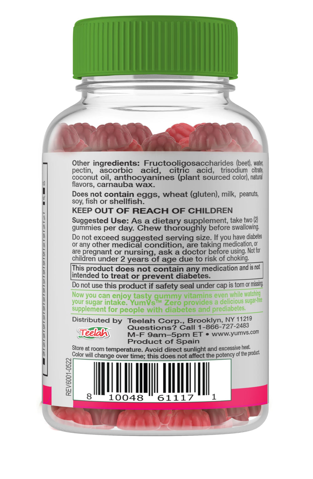 Pack of two bottles of YumVs multivitamin gummies