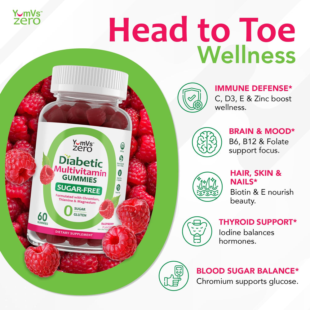 Close-up of Yum-V's vitamins and minerals ingredients on label