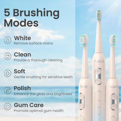 2-minute timer display on YUNCHI electric toothbrush