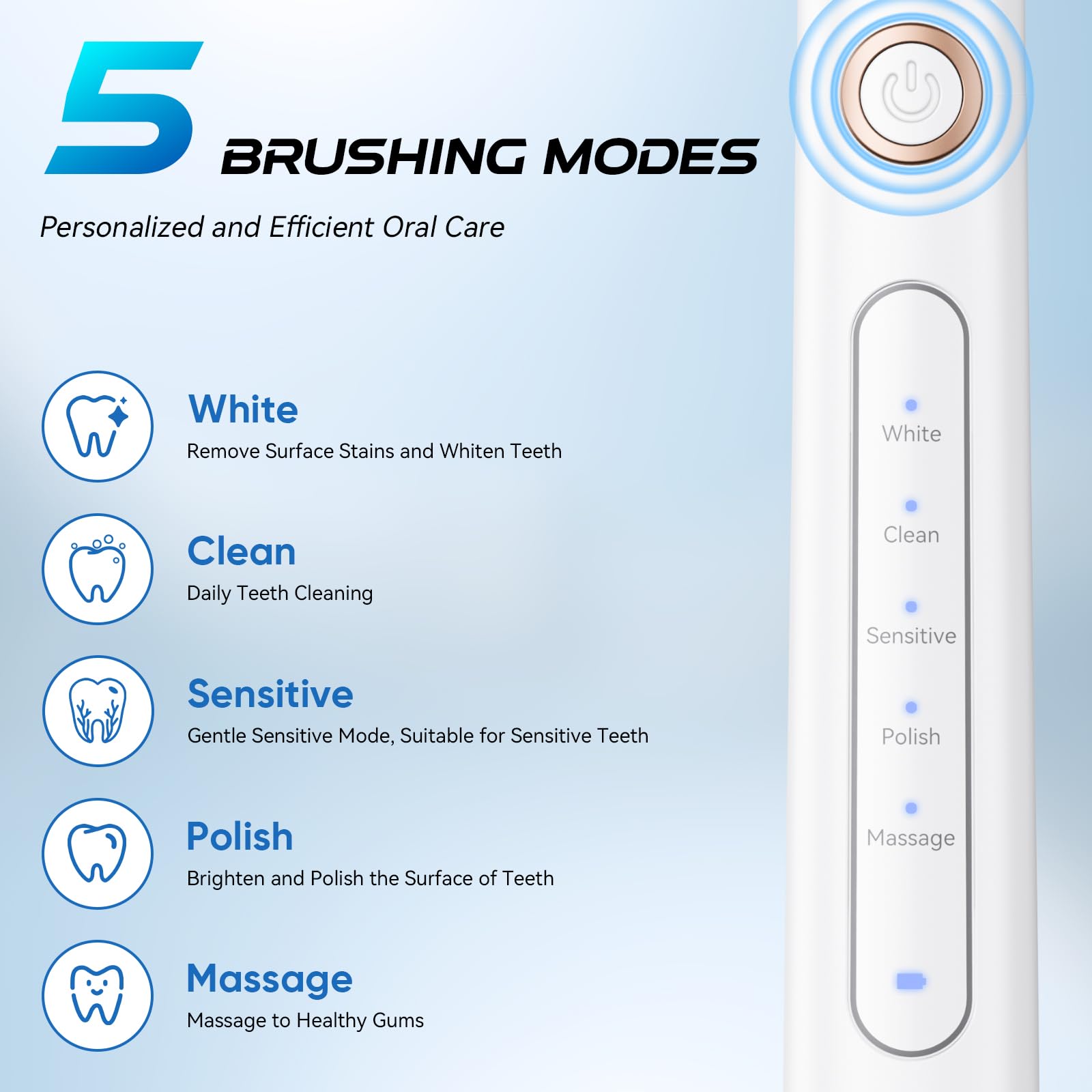 2-minute smart timer feature on YUNCHI electric toothbrush
