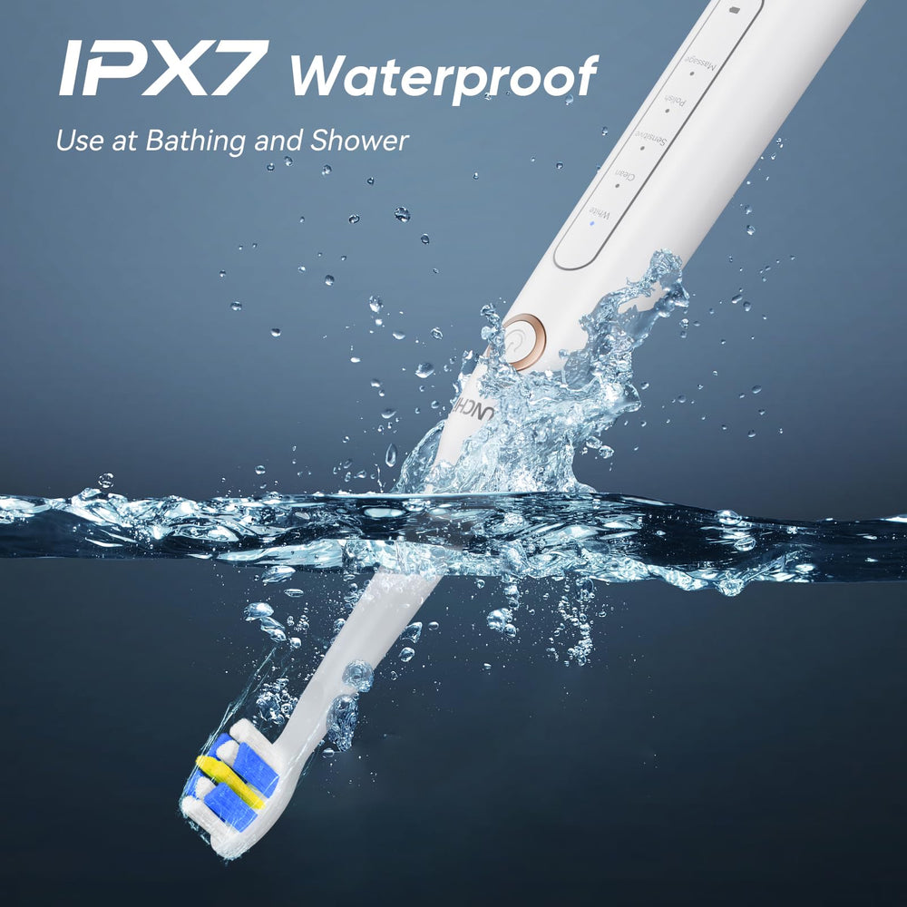 USB charging setup and compact ergonomic design of YUNCHI toothbrush