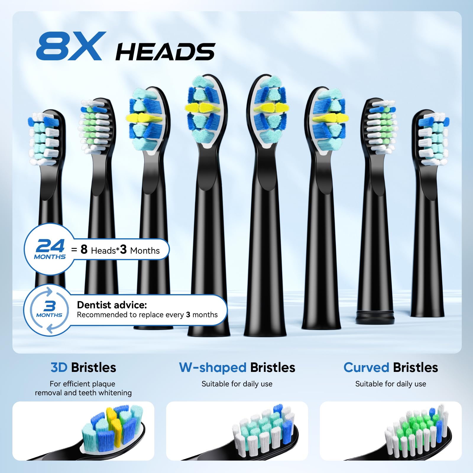 YUNCHI electric toothbrush black angled view