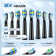 YUNCHI electric toothbrush black angled view