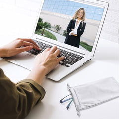 Sunglasses pouch protecting eyewear from scratches