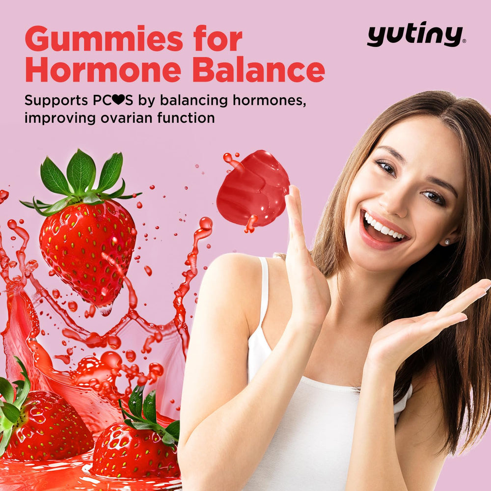 Yutiny gummies on a breakfast table lifestyle shot, suggests daily routine fit