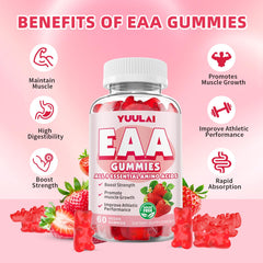 Nutrition label for YUULAI EAA Gummies