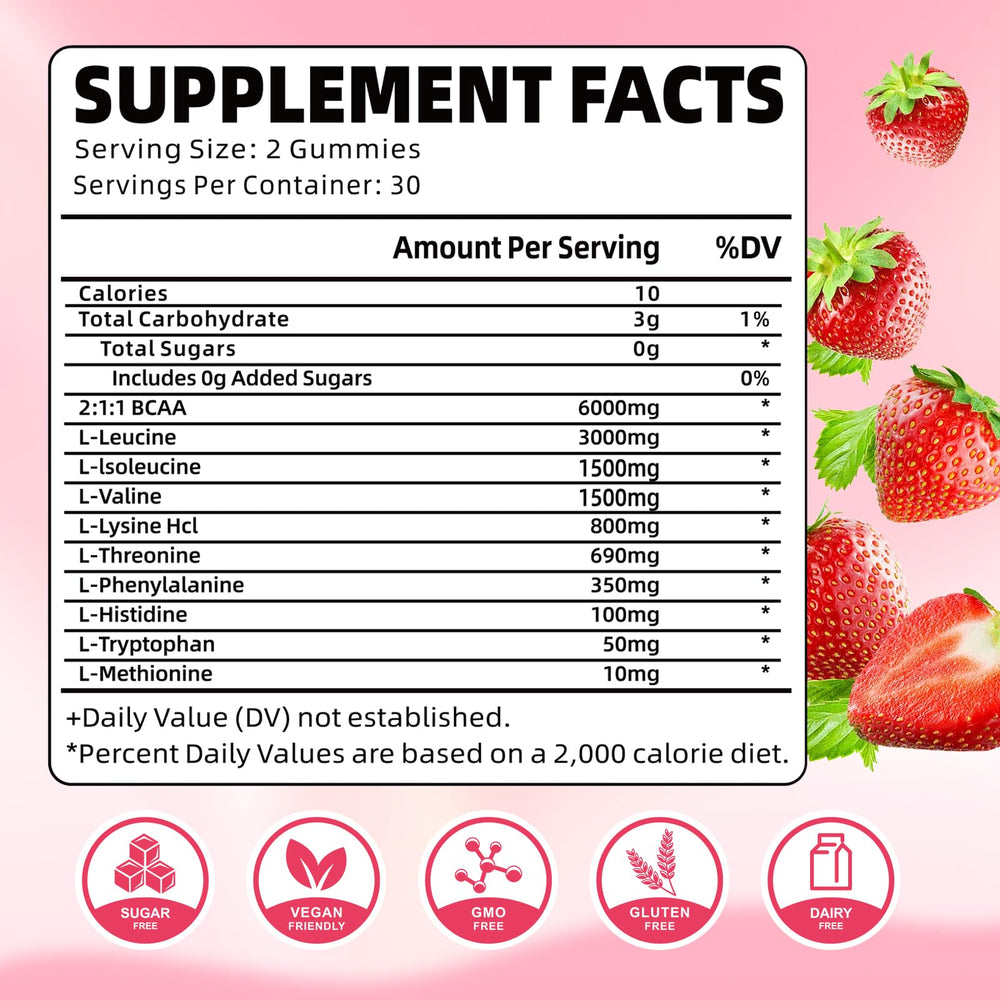 YUULAI EAA Gummies strawberry packshot 60 count