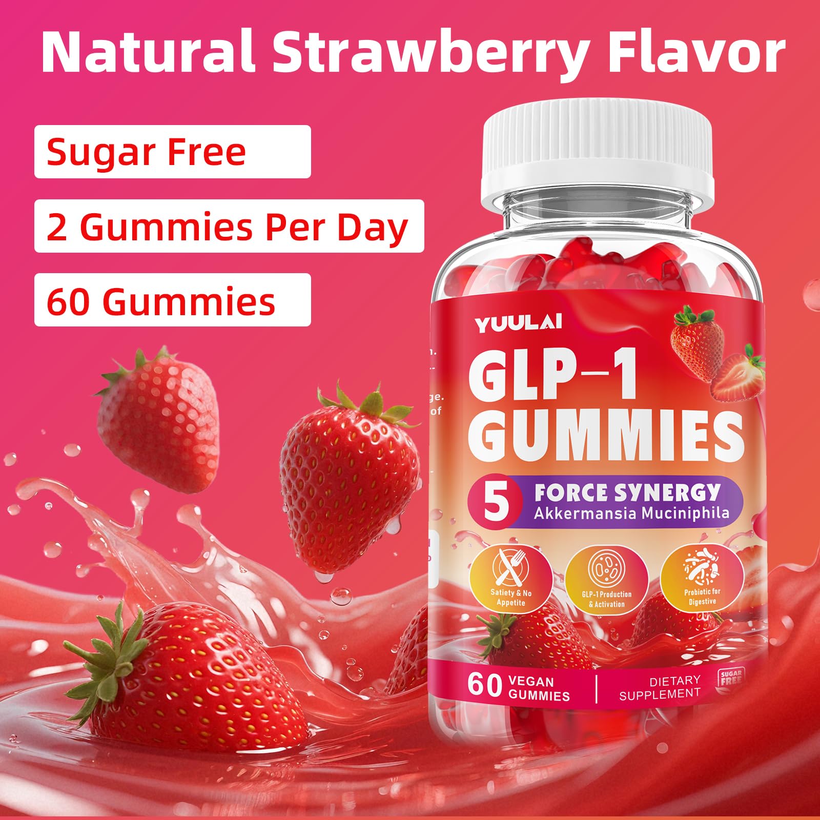 Gummy shapes with raspberry flavor and high absorption