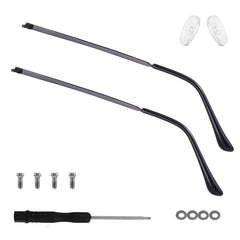 YUXIANLB glasses repair kit with 2 replacement arms, screws, nose pads and screwdriver