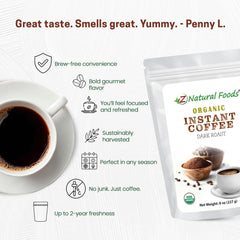 Z Natural Foods coffee with antioxidants supports natural energy and focus.