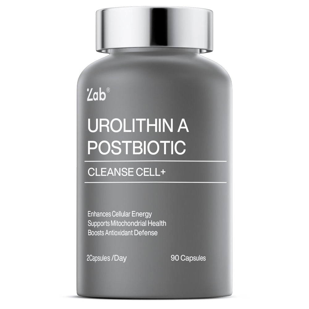 ZAB Urolithin A bottle with capsules for energy support