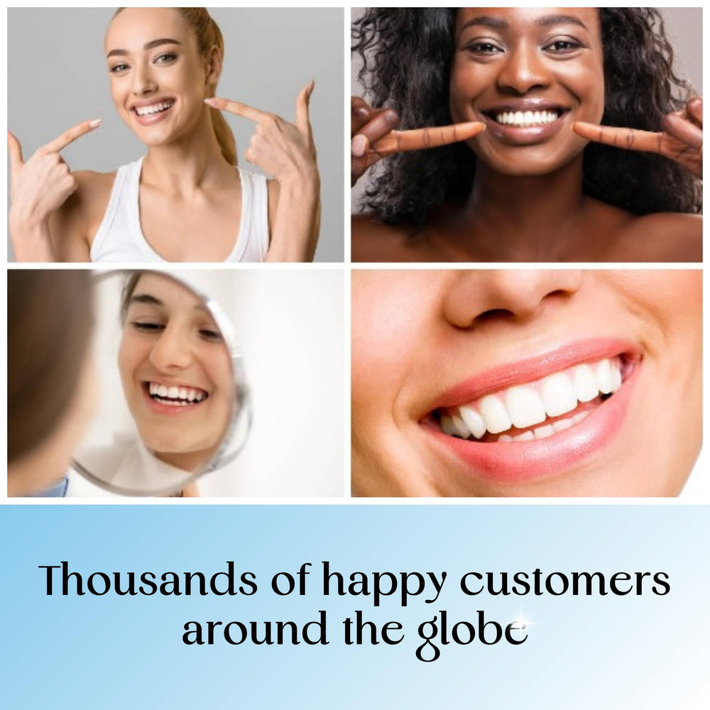 Peroxide-free whitening strips for sensitive teeth
