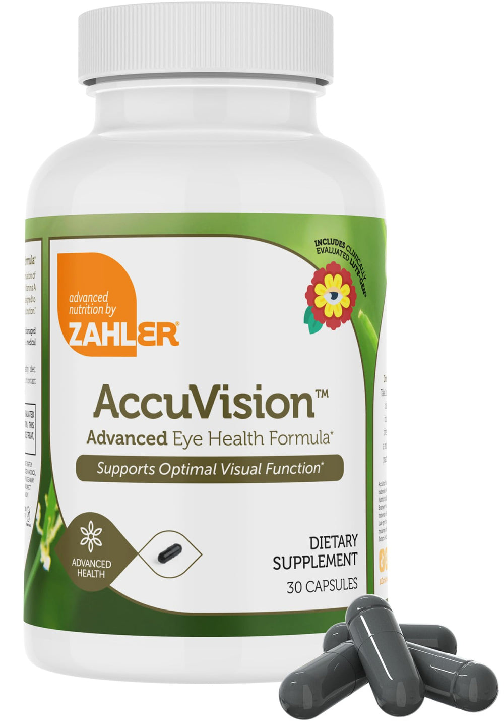 Zahler AccuVision bottle – label close-up