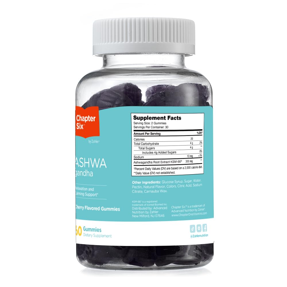 Packaging image for Zahler Ashwagandha Gummies 260mg 60-count