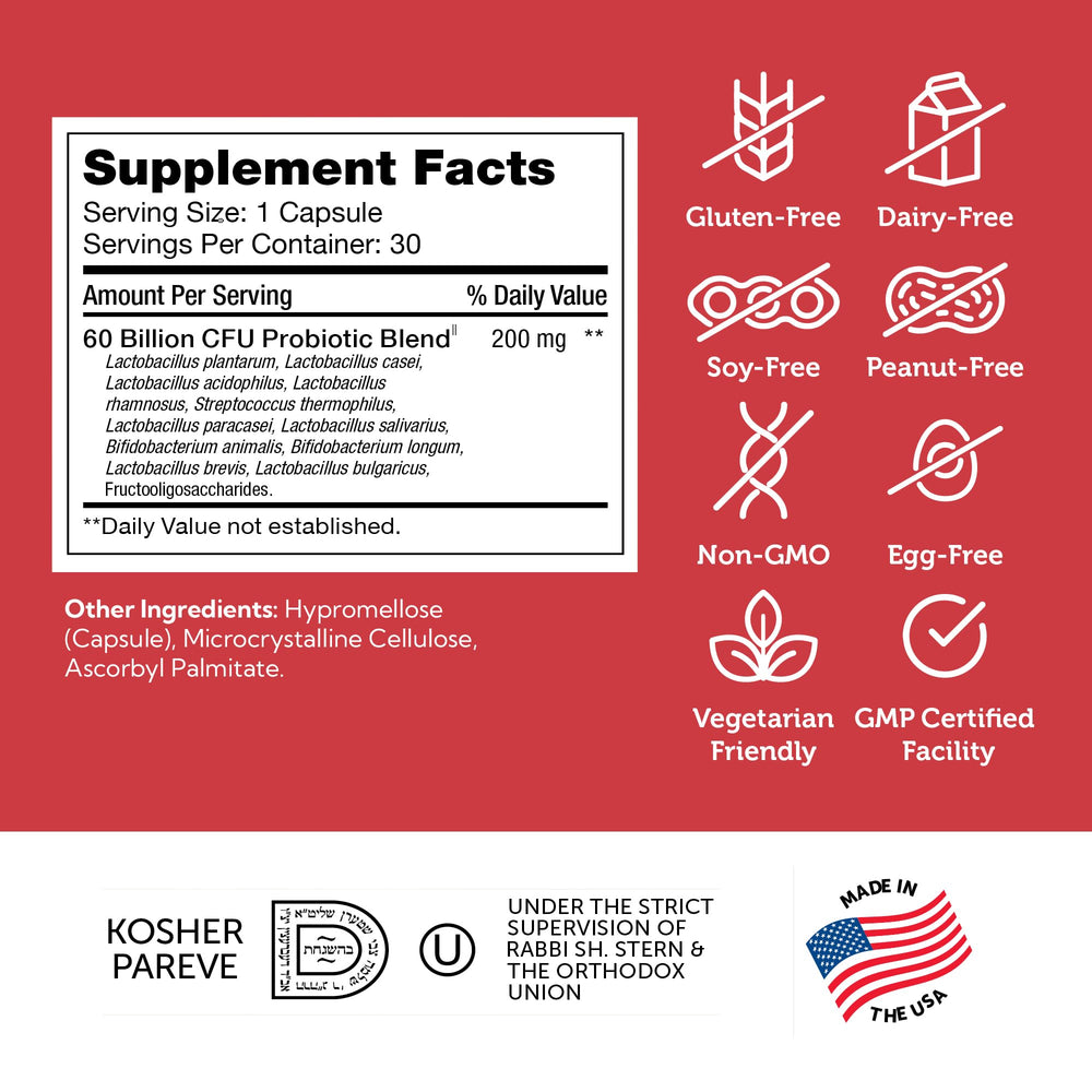 Kosher certification mark for Zahler Biodophilus