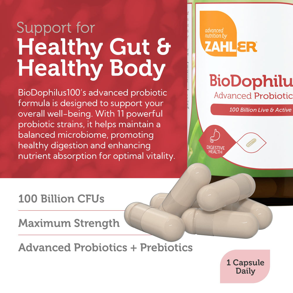 Shelf-stable Zahler BioDophilus100 packaging