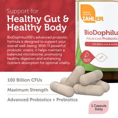 Shelf-stable Zahler BioDophilus100 packaging