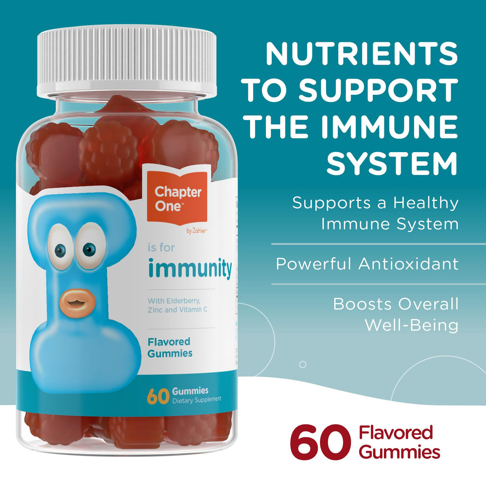 Immunity gummies with vitamin C, zinc, and black elderberry – easy chewy daily dose