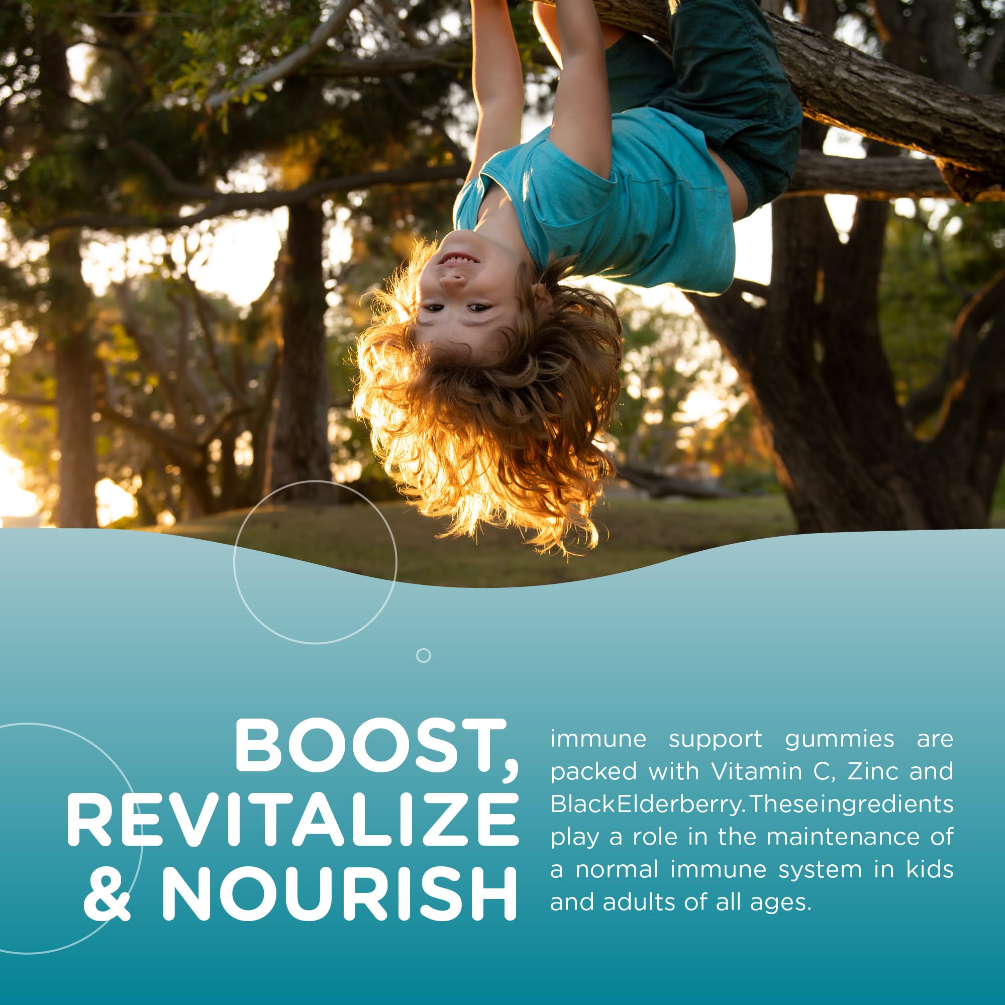 Kosher immune support gummy supplement – peanut-free, dairy-free, gluten-free, egg-free