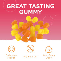Kosher certified Chapter One Omega-3 gummies packaging