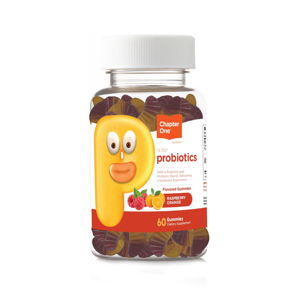 Zahler Chapter One Probiotic Gummies Raspberry Orange 60 Count bottle