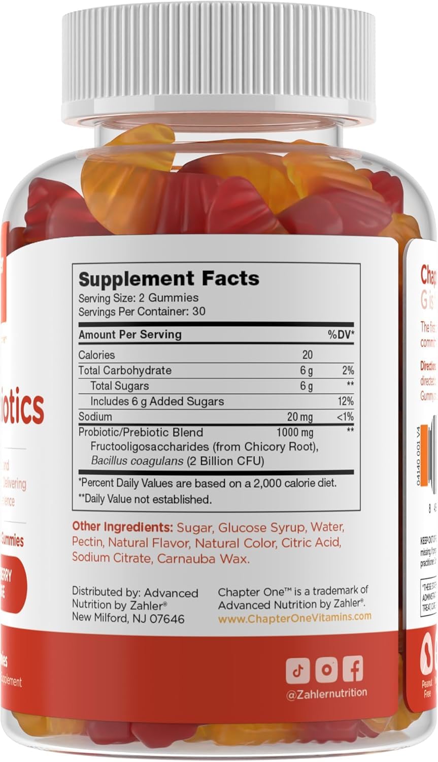 Gummies texture close-up showing synbiotic blend