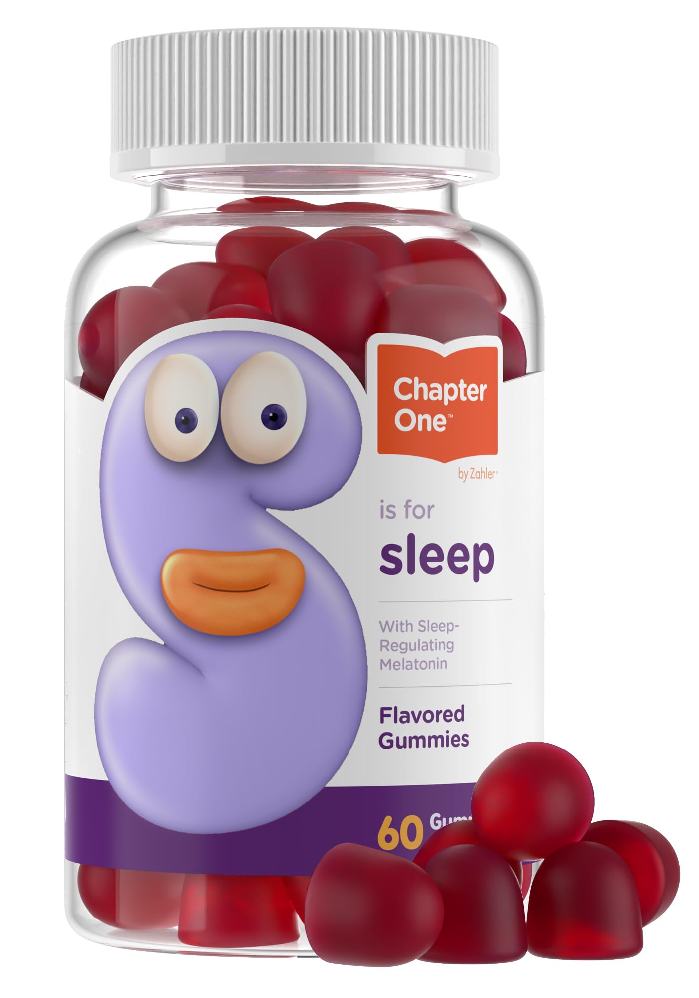 Zahler Chapter One Sleep Melatonin Gummies 60-count bottle label