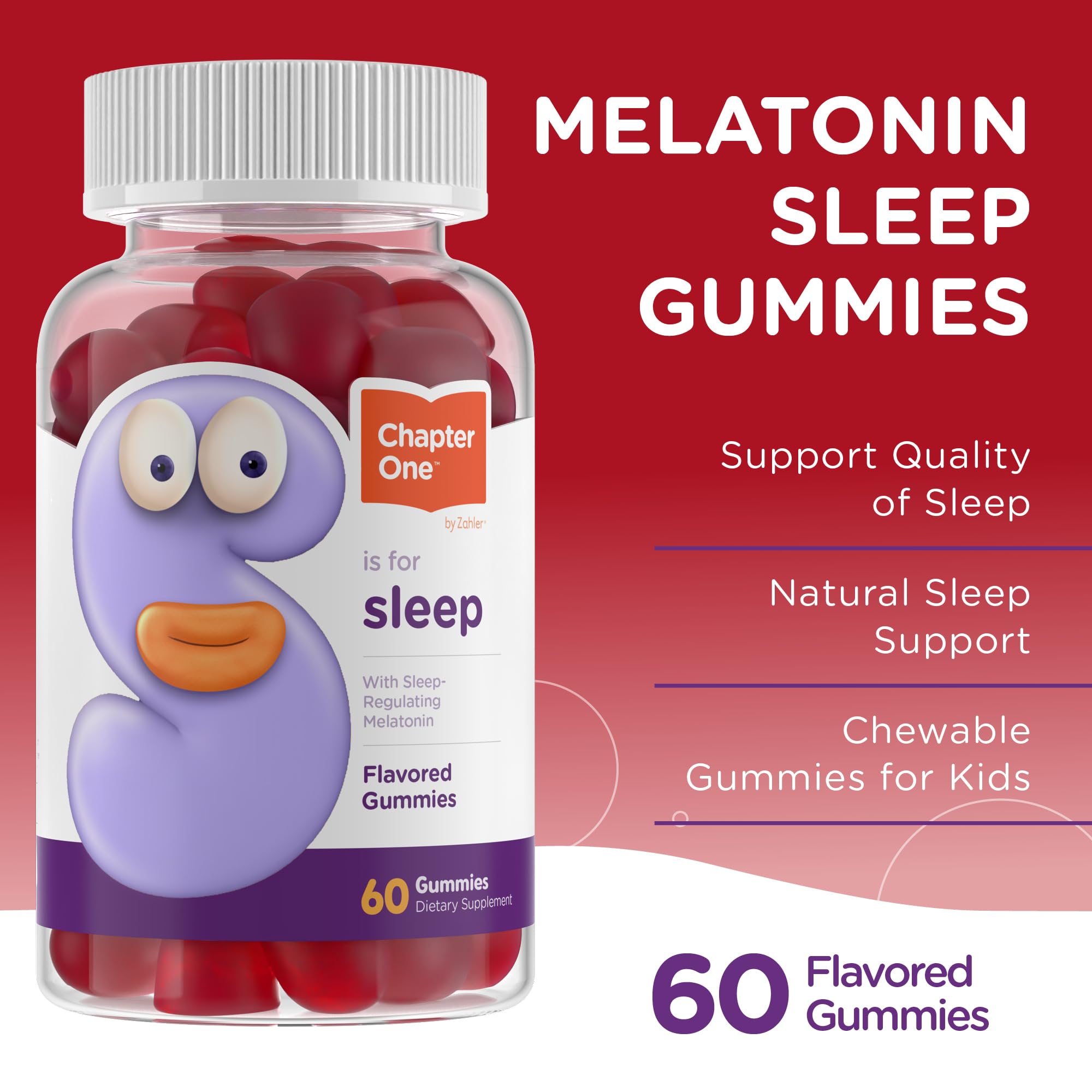 Close-up of fruit-flavored melatonin gummies