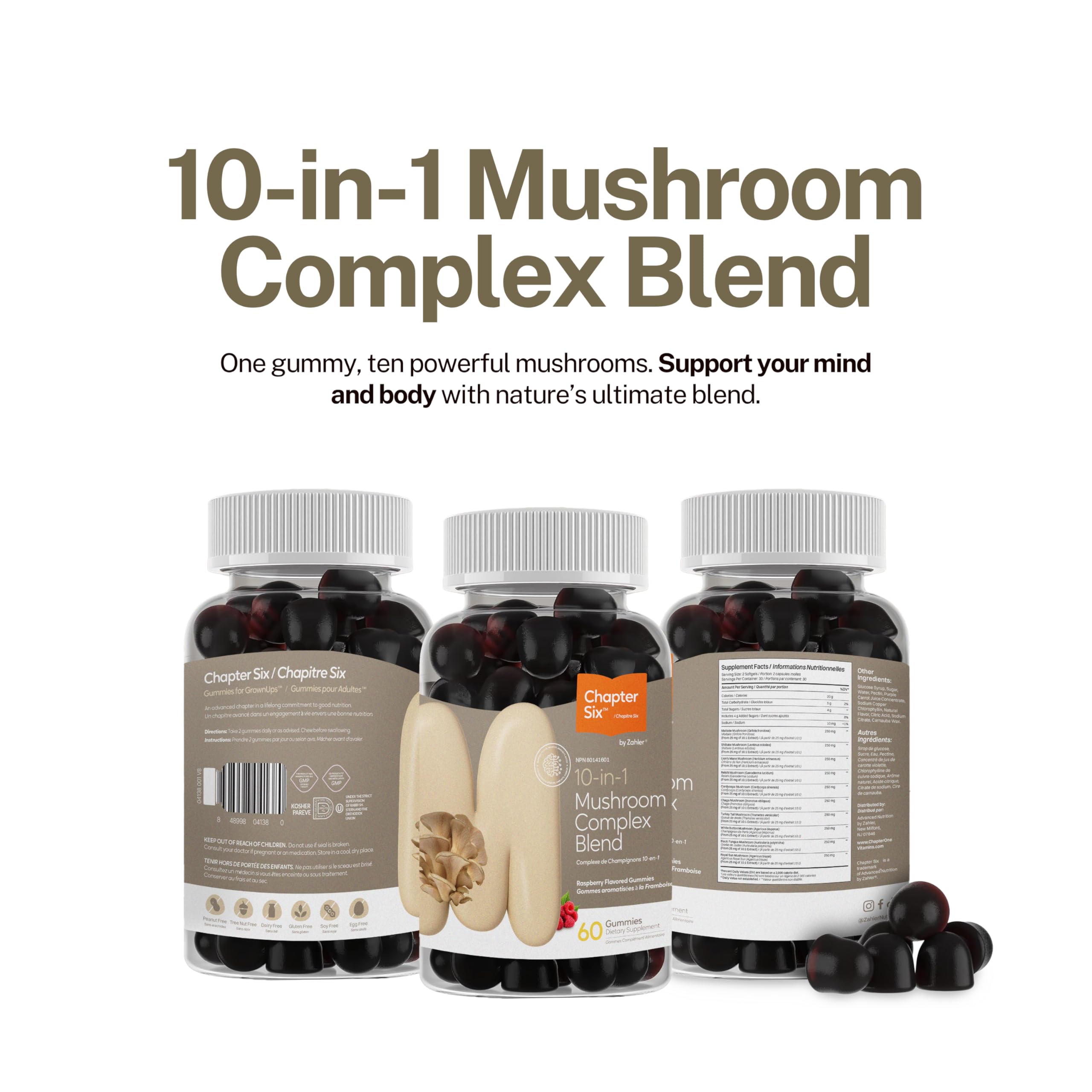 Back label with directions and supplement facts