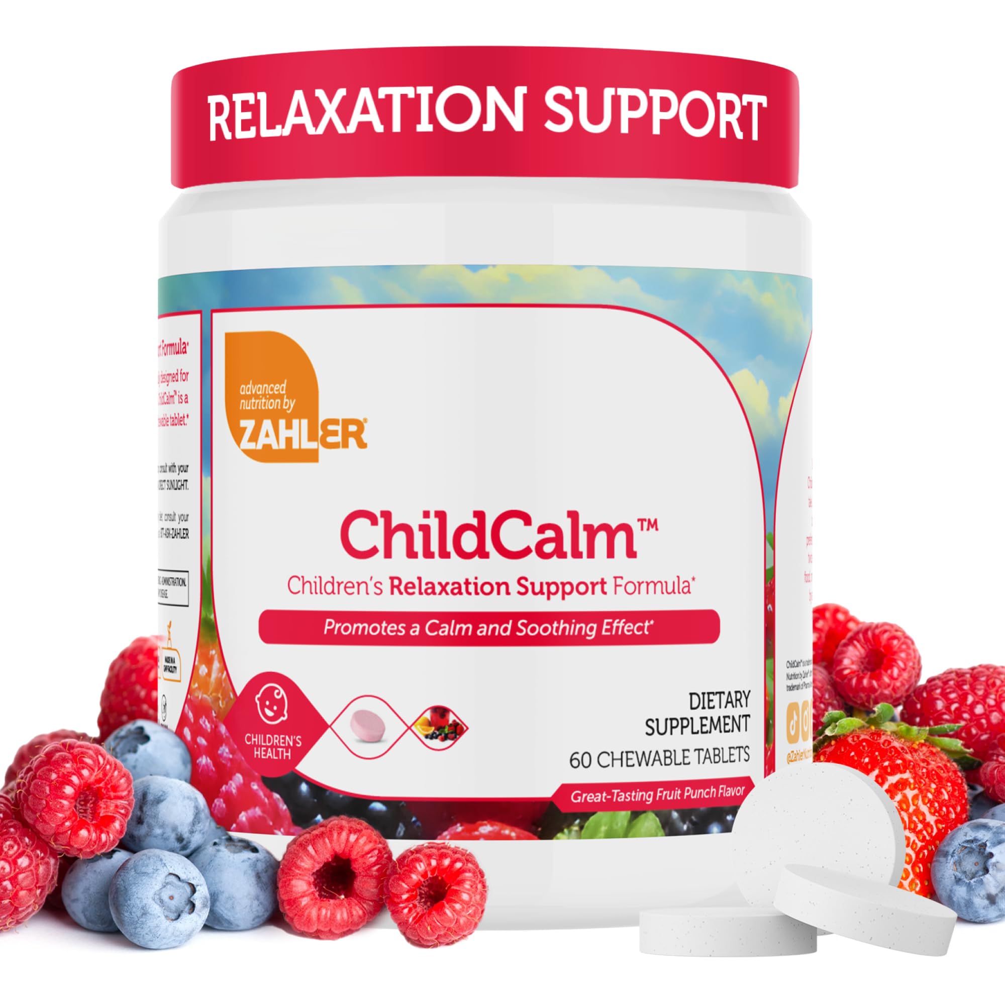 Zahler ChildCalm chewable magnesium for kids bottle label