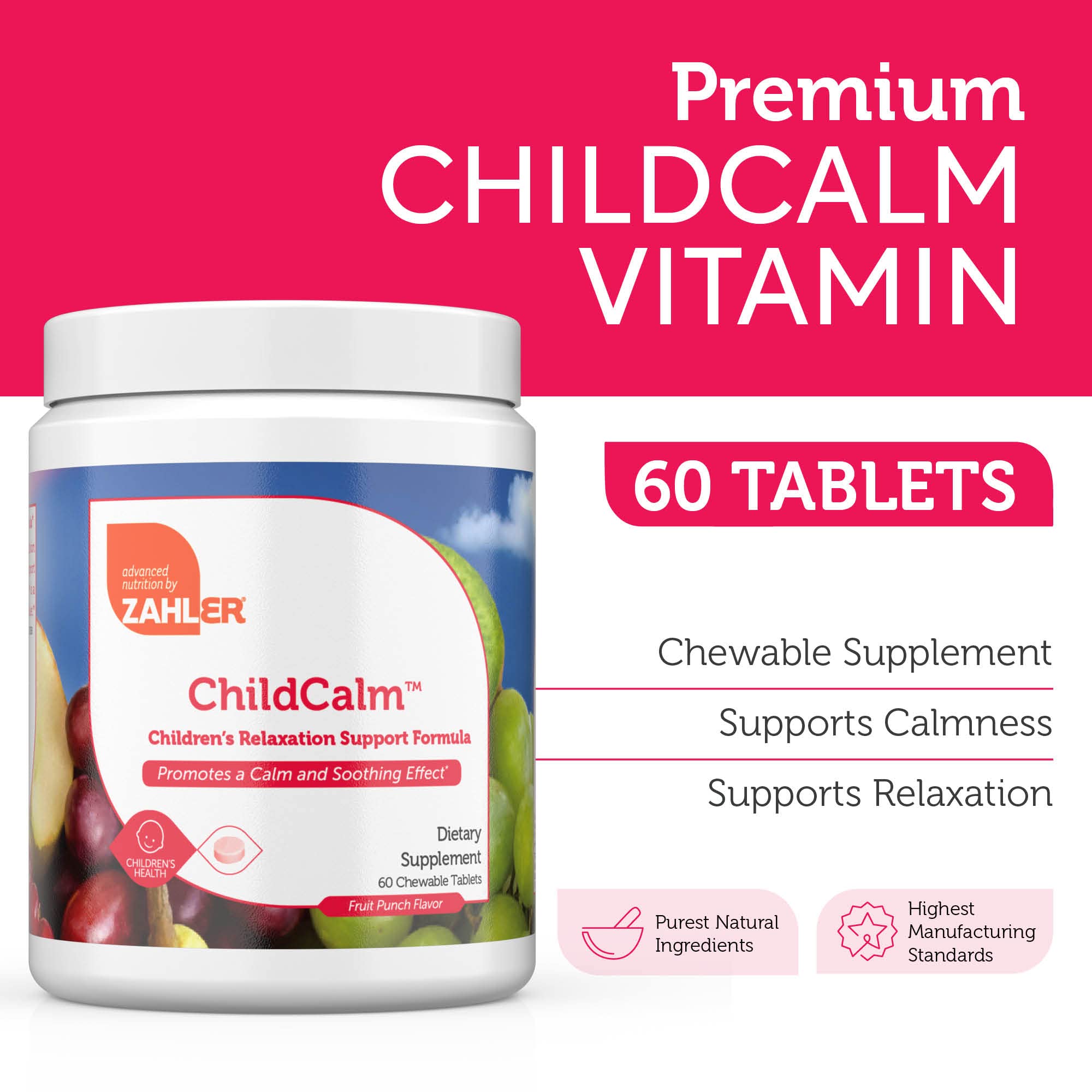 Supplement facts panel showing ingredients