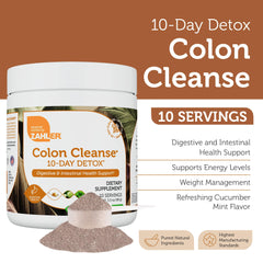 Powder dissolving in water for Zahler Colon Cleanse