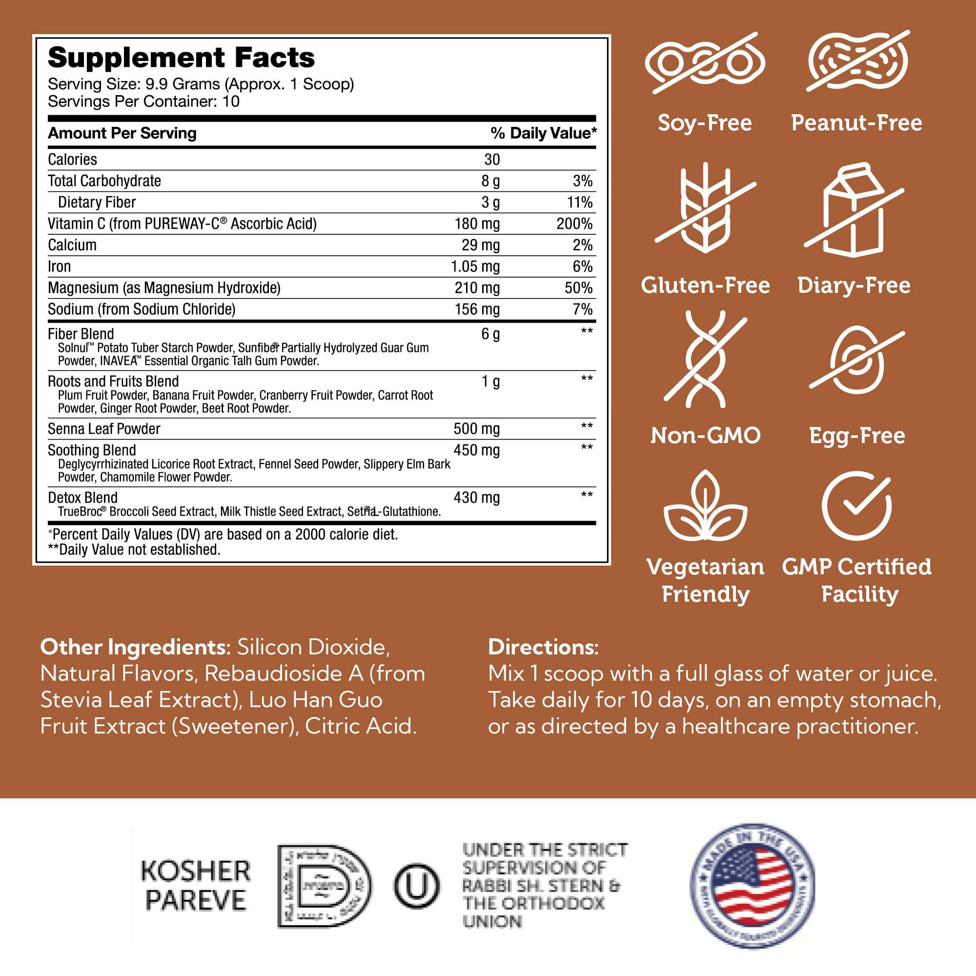 Zahler Colon Cleanse 10 Day Detox made-in-usa reflects GMP-grade production and reliability.