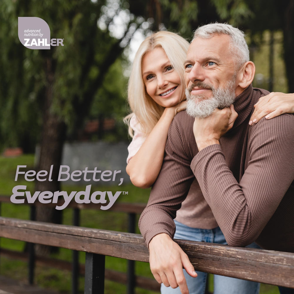 Bottle of Zahler Vitamin D3 softgels on a neutral background