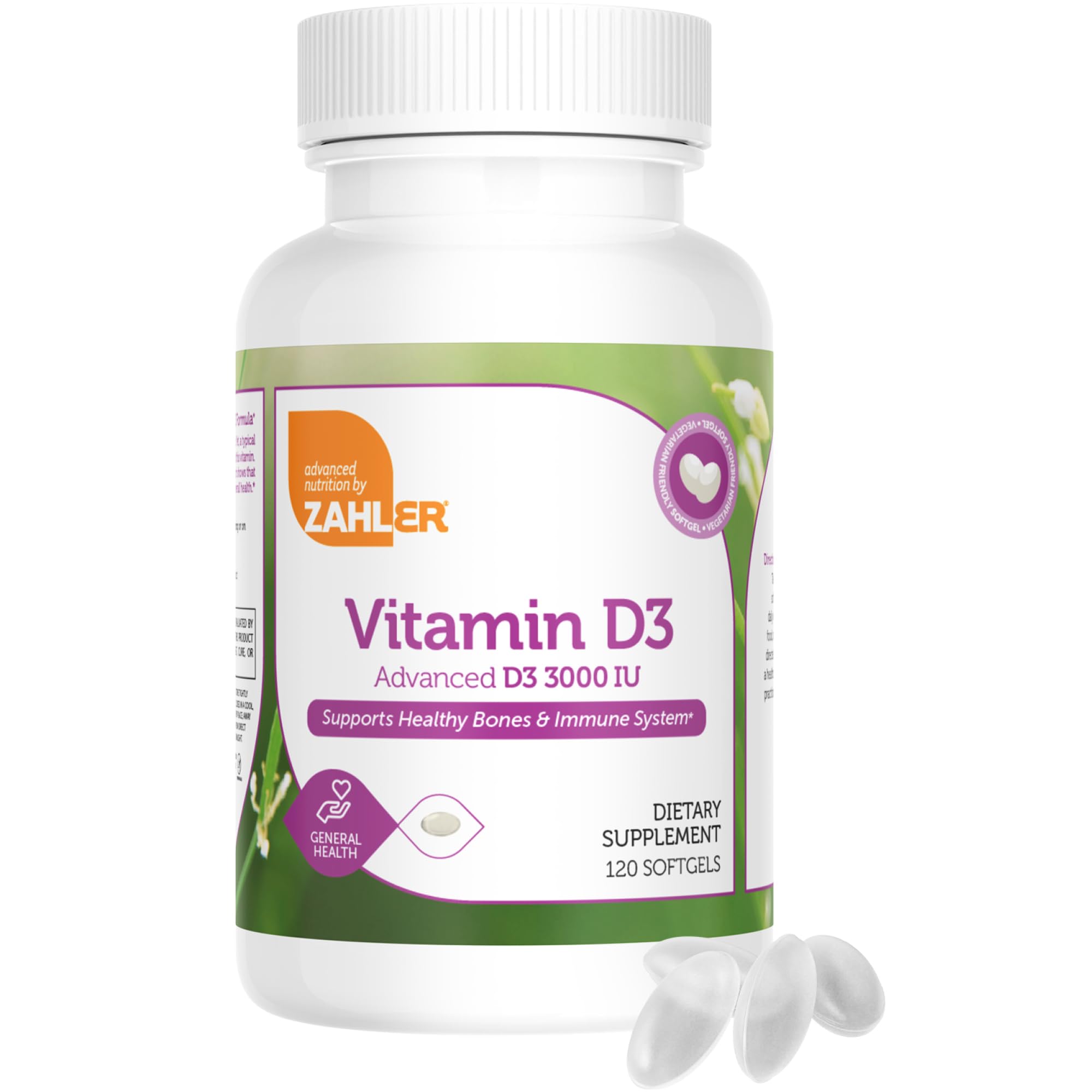 Zahler Vitamin D3 50,000 IU weekly softgels bottle