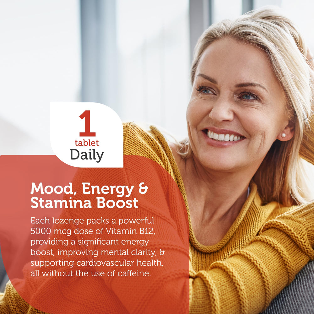 Zahler Energizer+ B12 lozenge packaging with 120 count