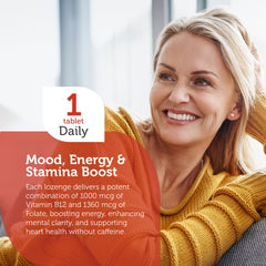 Zahler Energizer B12 and Folate lozenges cherry flavor bottle 360-count