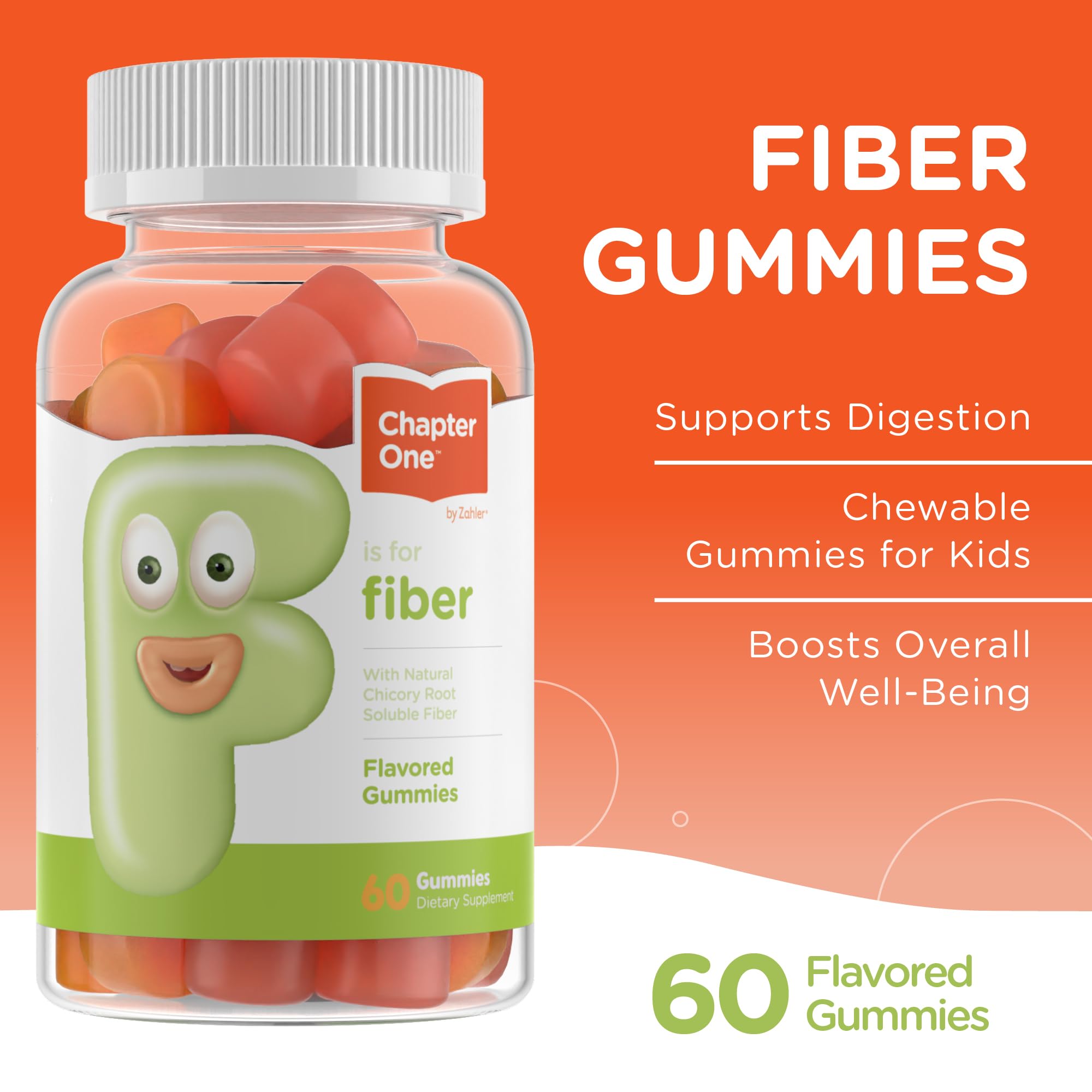 Zahler Fiber Gummies 60-count bottle with label