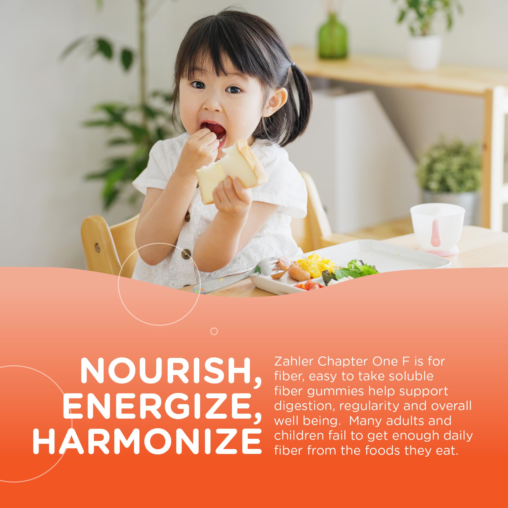 Nutrition facts panel for Zahler Fiber Gummies