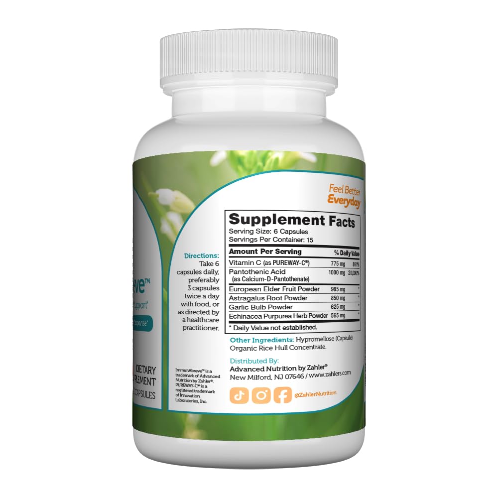 Close-up of ImmunAbreve label with Kosher certification