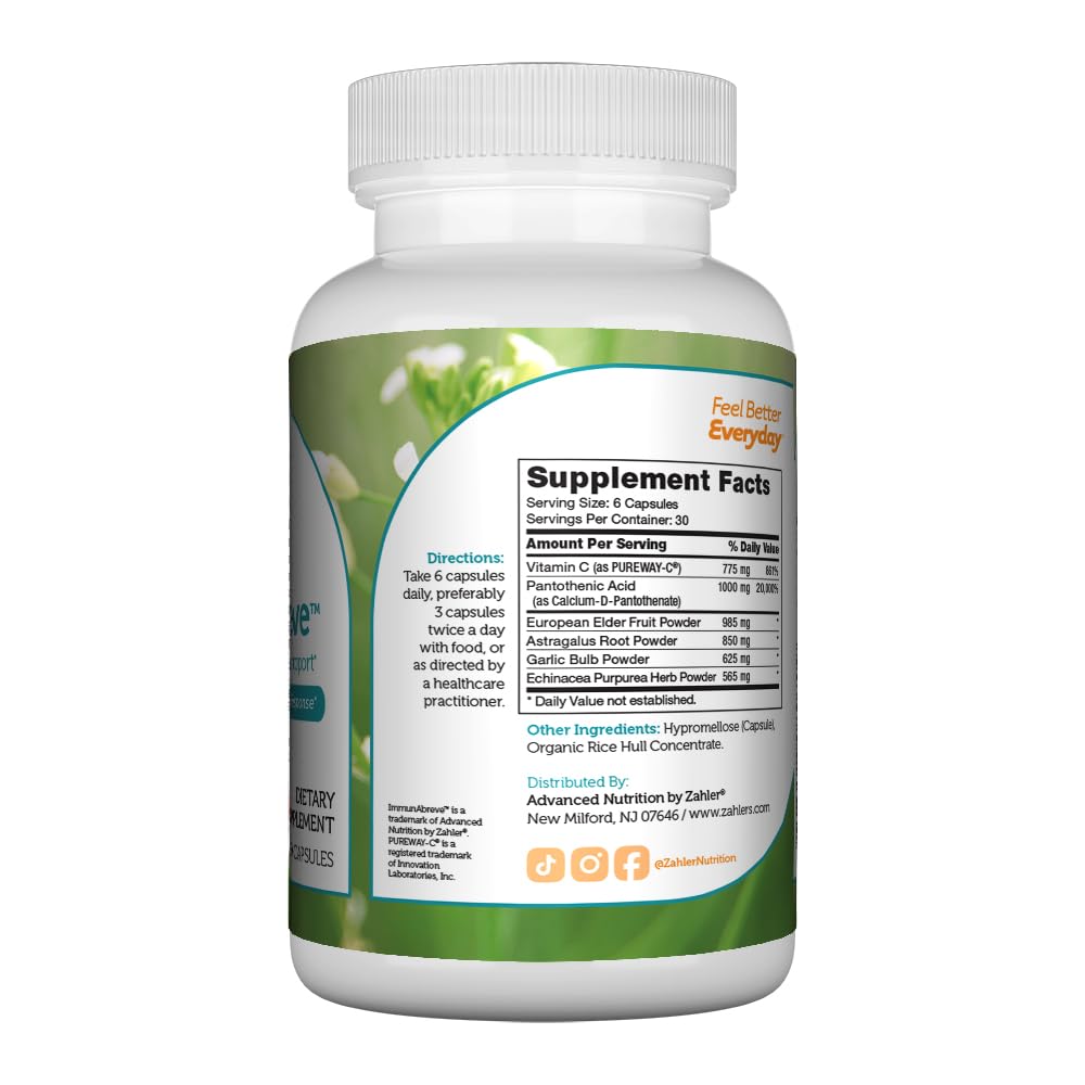 Zahler ImmunAbreve bottle and label