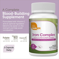 Zahler Iron Complex bottle on a kitchen counter