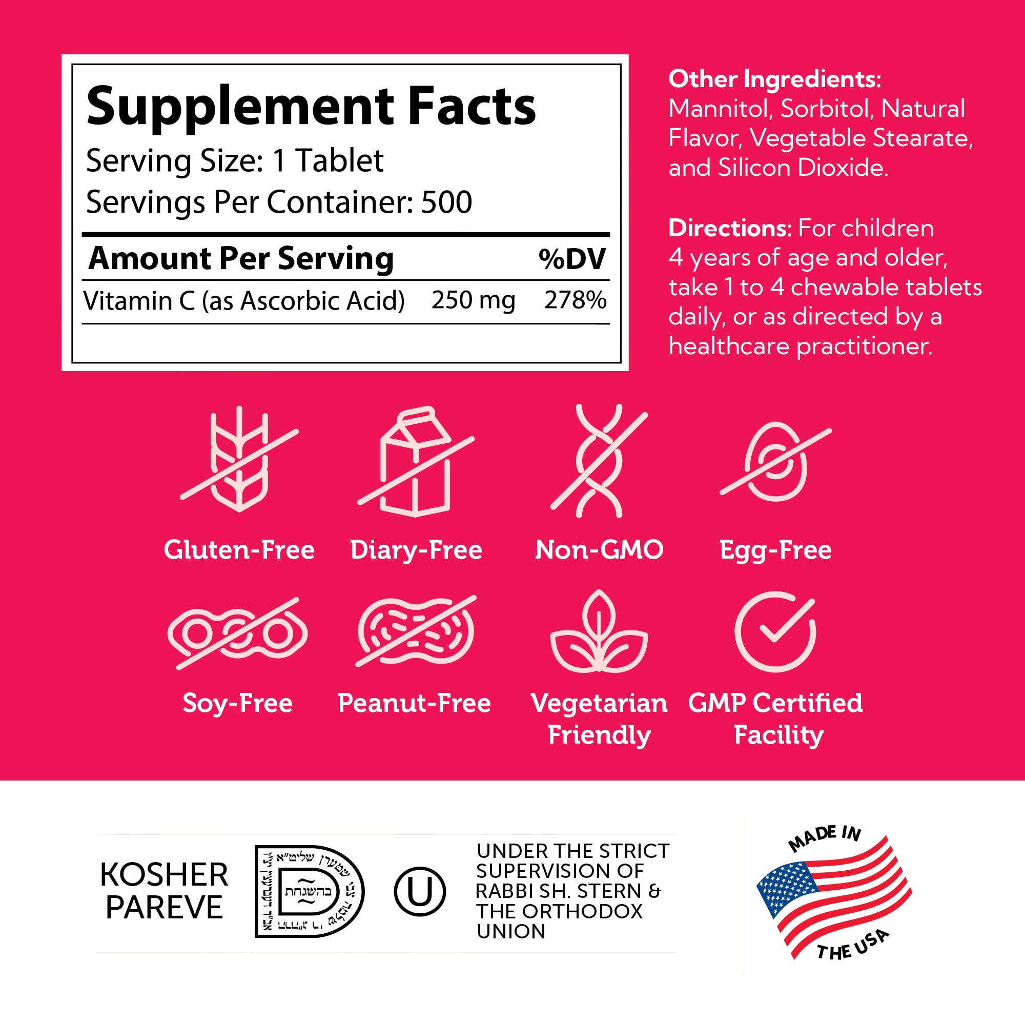 Kosher and Non-GMO certification icons