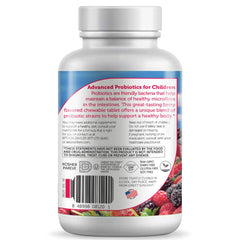 Berry-flavored chewable probiotic tablet for children