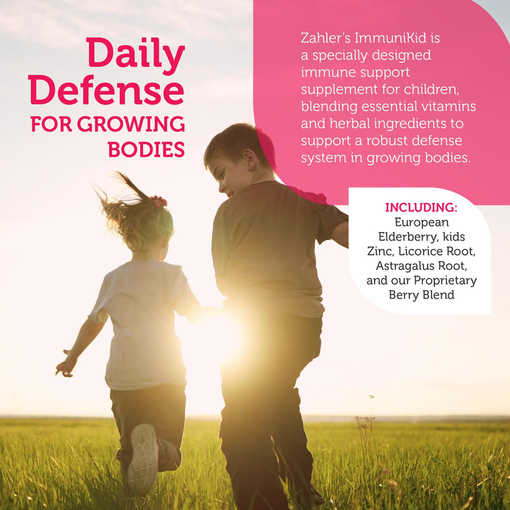 Dosage guide for Zahler Kids Immune Support tablets