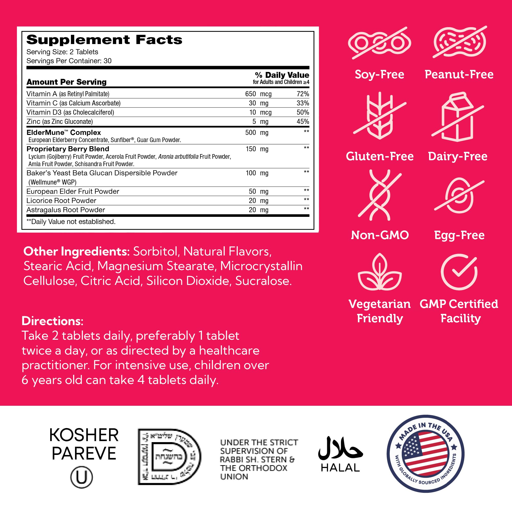 Made in USA label and GMP facility for Zahler Kids Immune Support