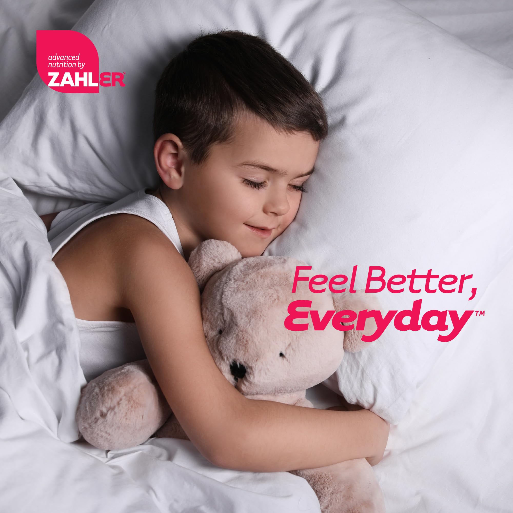 Child sleeping peacefully to illustrate sleep support from Zahler melatonin